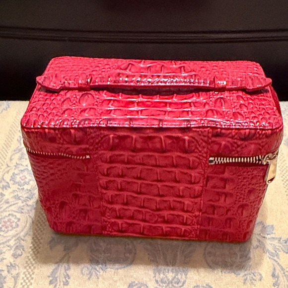 Brahmin Scarlet Crocodile-Embossed Cosmetic Case - Picture 4 of 8